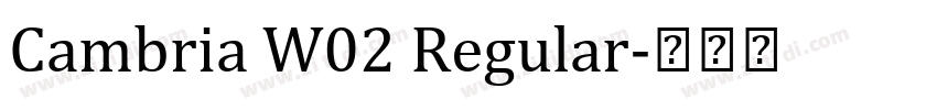 Cambria W02 Regular字体转换
